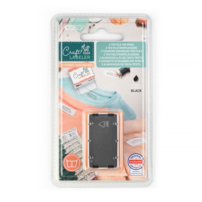 COLOP Craft Labeler Ersatz-Stempelkissen schwarz in Verpackung Vorderseite