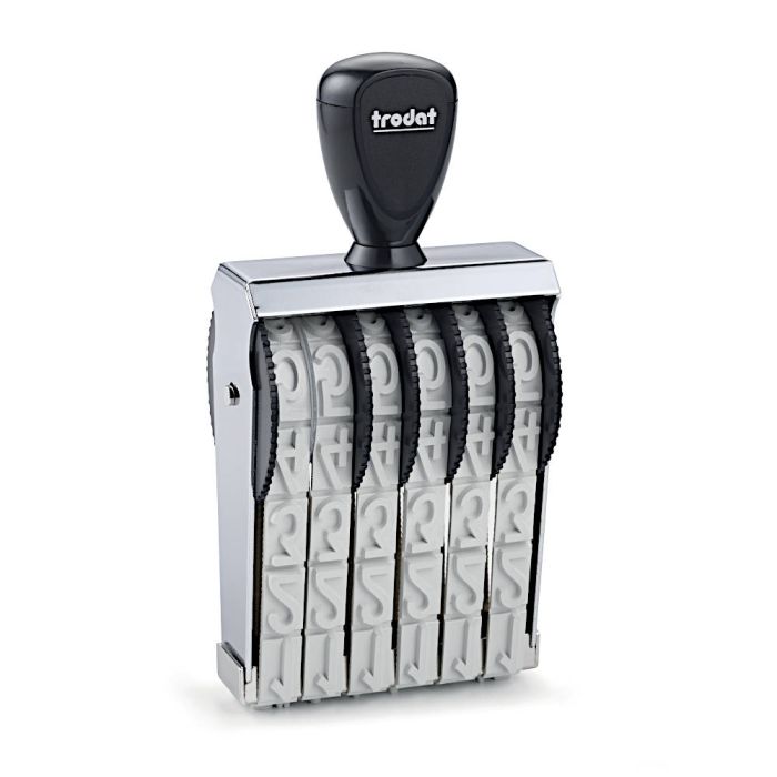 Trodat Classic 15186 Nummernstempel 6-stellig mit 18 mm Ziffernhöhe