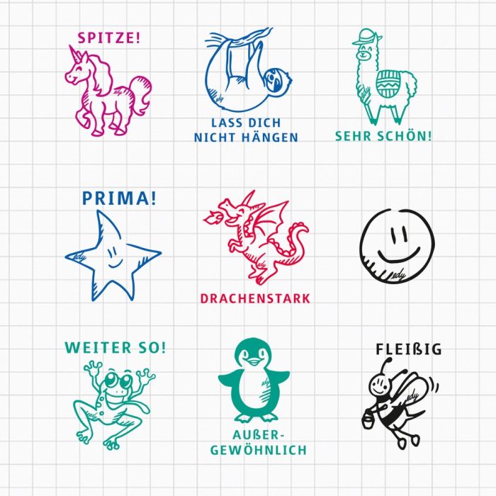 Motivationsstempel Abdrucke