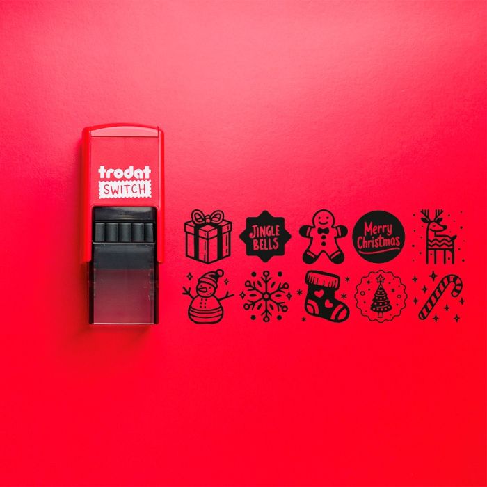 Trodat switch Weihnachten Abrucke