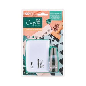 COLOP Craft Labeler Stempelkissen mit 25 ml Textilfarbe Vorderseite