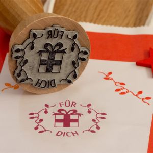 Weihnachtsstempel Geschenk Für Dich mit Anwendung