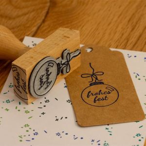 Weihnachtsstempel Weihnachtskugel Frohes Fest mit Anwendung