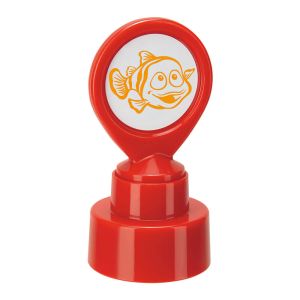 Orangener Fisch als Motivationsstempel 