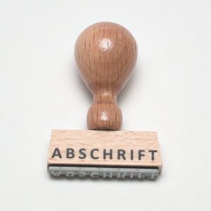 Vorgangsstempel Abschrift