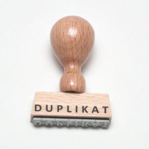 Holzstempel Duplikat