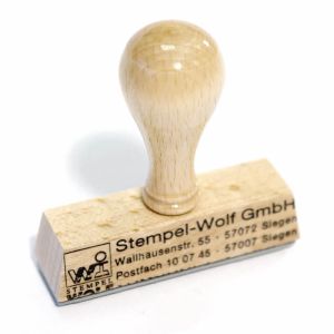 Wooden Stamp - 70 mm - 3 Lines