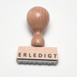 Holzstempel Erledigt