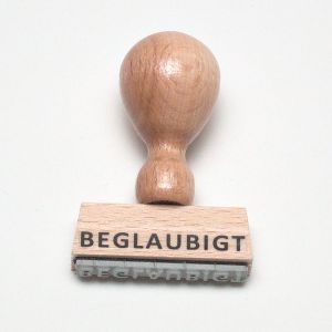 Stempel Beglaubigt für den Notar und Rechtsanwalt