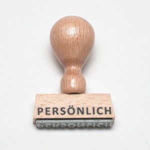 Stempel mit Text Persönlich