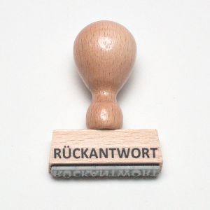 Holzstempel Rückantwort