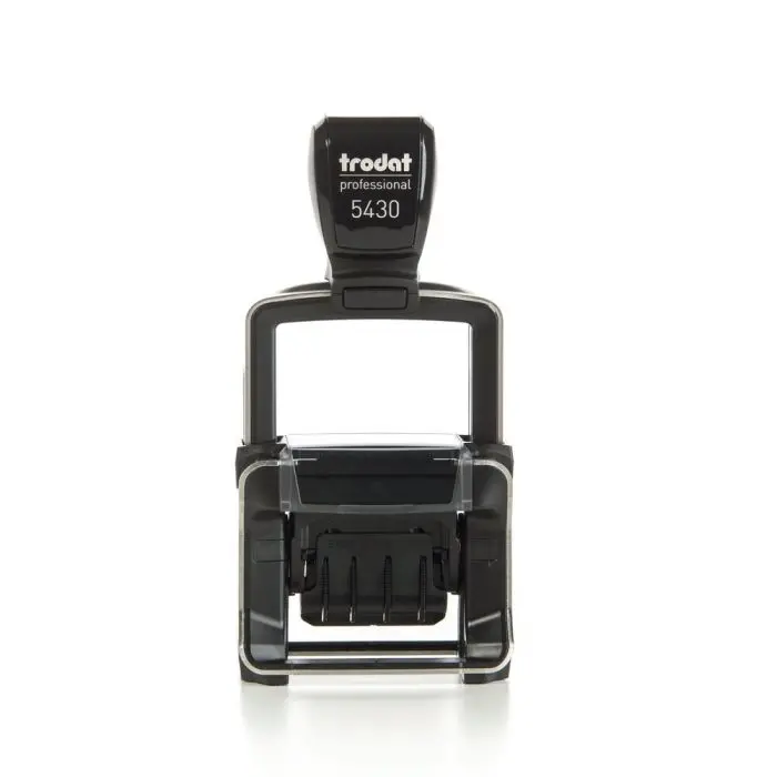 Trodat 5430 L Textstempel mit Datum French Schwarz  Grau 8 9 x 4 5 x 15 1 cm 