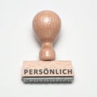 Stempel mit Text Persönlich